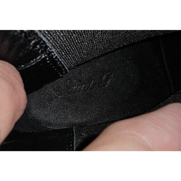 NEW Saint G Aster Black Leather Handcrafted Chelsea Boots Ankle Booties sz 8 - Picture 5 of 7